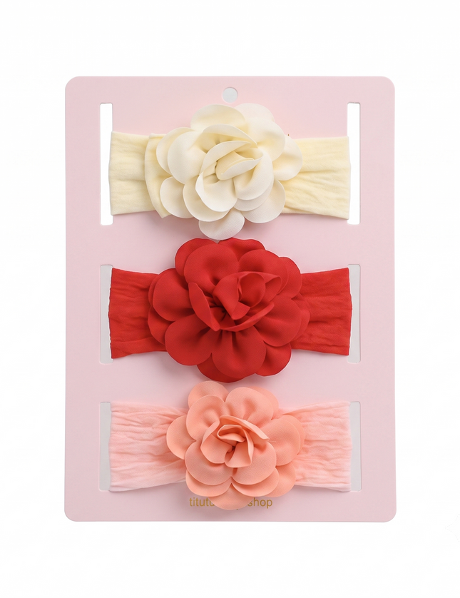 kids atelier mimi tutu Multicolor Floral Elastic Headband Set