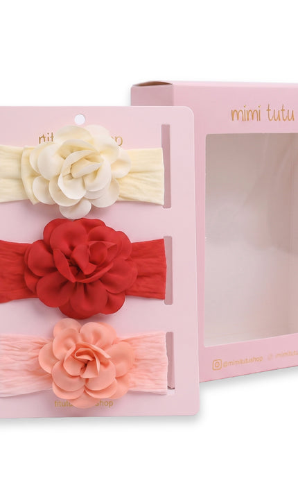 kids atelier mimi tutu Multicolor Floral Elastic Headband Set