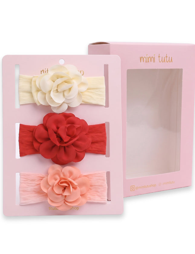 kids atelier mimi tutu Multicolor Floral Elastic Headband Set