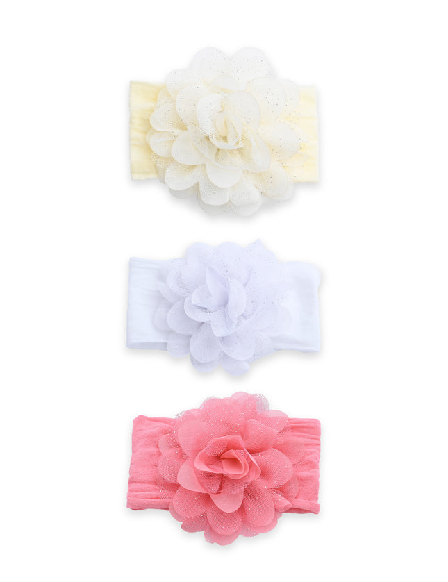 kids atelier mimi tutu Multicolor Elastic Glitter Floral Headband Set