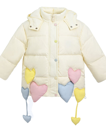 kidsatelier-mimi-tutu-Cream-Heart-Charm-Puffer-Jacket