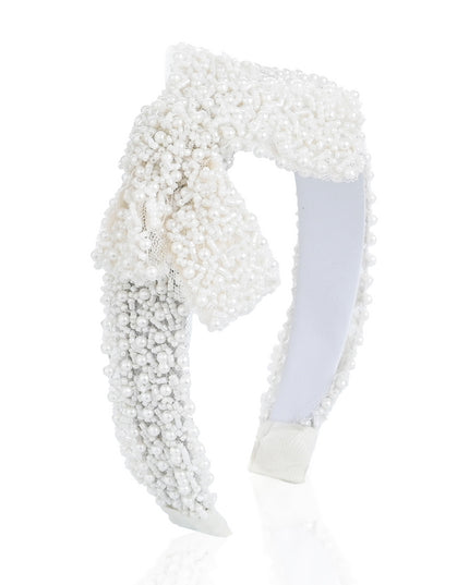 Kids atelier mimi tutu White Pearl Bow Headband
