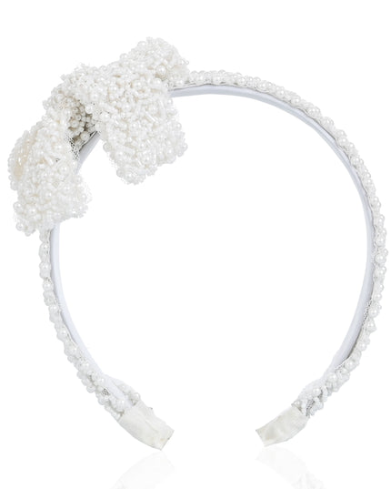 Kids atelier mimi tutu White Pearl Bow Headband