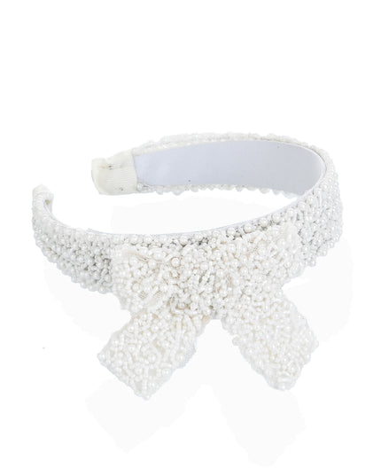 Kids atelier mimi tutu White Pearl Bow Headband
