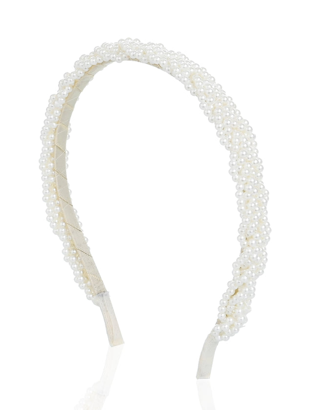 kids atelier mimi tutu White Pearl Embellished Headband
