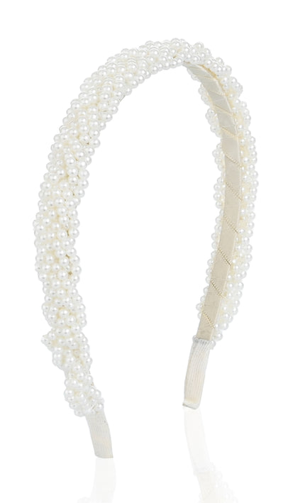 kids atelier mimi tutu White Pearl Embellished Headband
