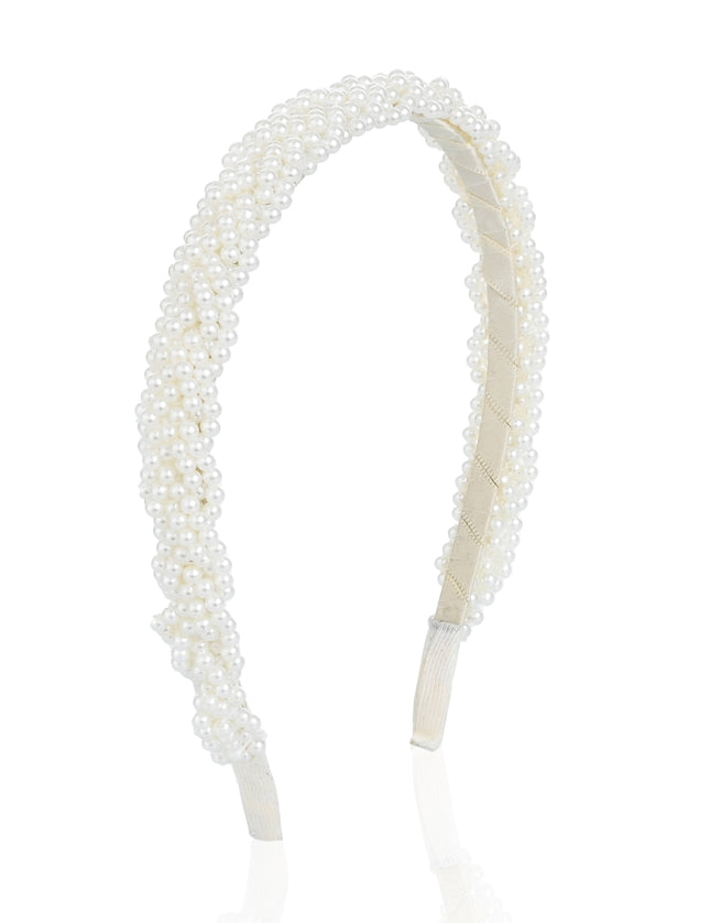 kids atelier mimi tutu White Pearl Embellished Headband