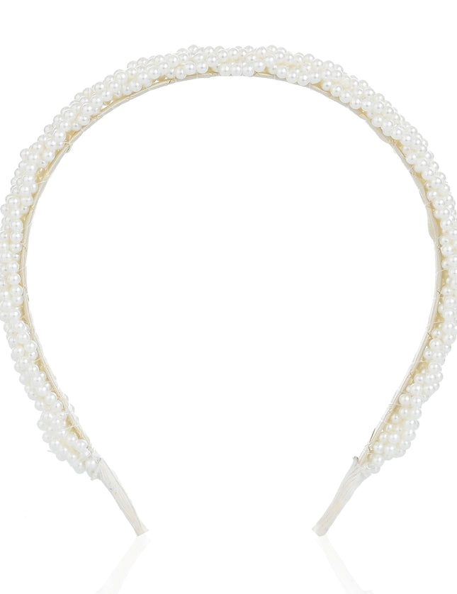 kids atelier mimi tutu White Pearl Embellished Headband