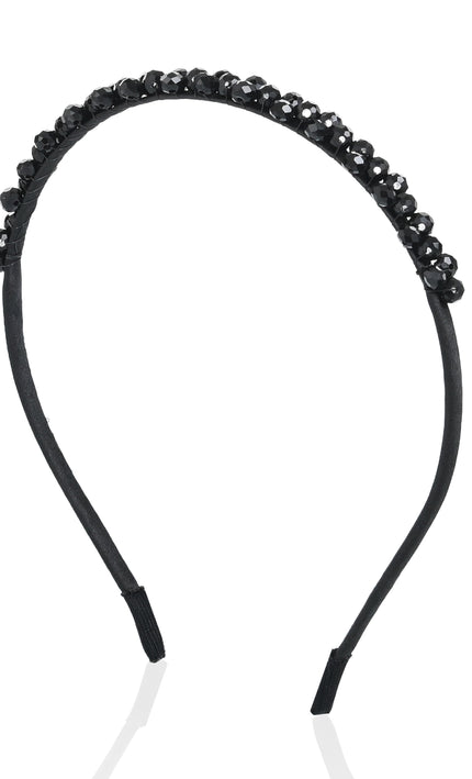 kids atelier mimi tutu Black Beaded Edge Headband