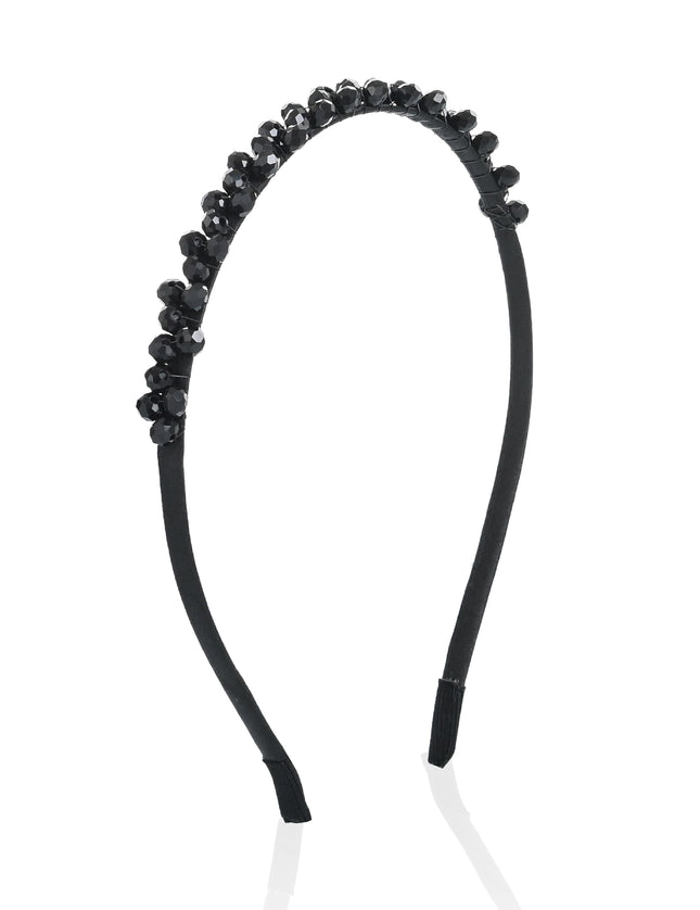 kids atelier mimi tutu Black Beaded Edge Headband