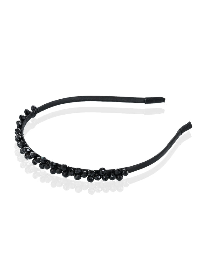 kids atelier mimi tutu Black Beaded Edge Headband