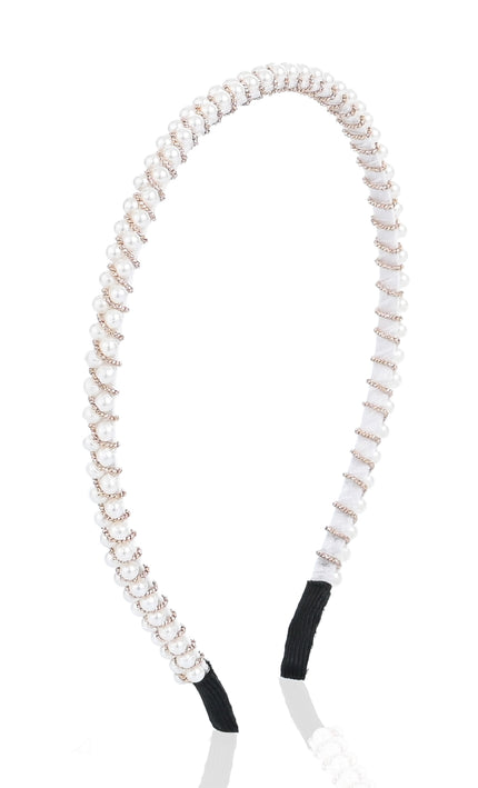 kids atelier mimi tutu Pearl Double-Row Headband