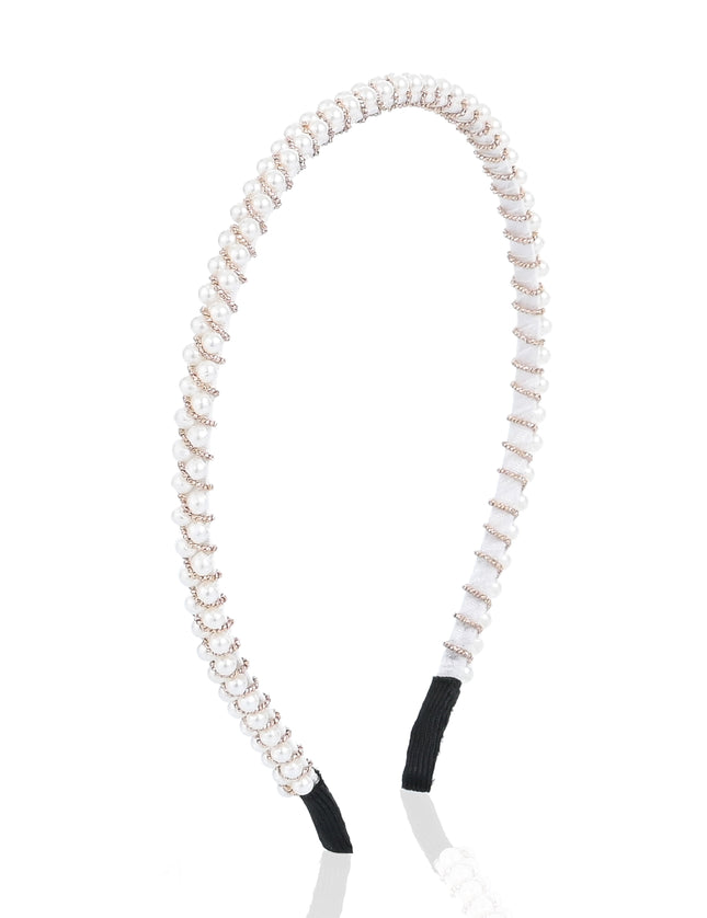 kids atelier mimi tutu Pearl Double-Row Headband