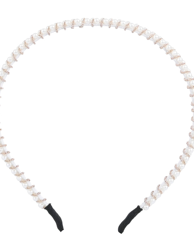 kids atelier mimi tutu Pearl Double-Row Headband