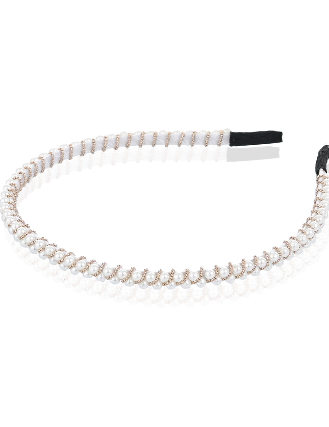 kids atelier mimi tutu Pearl Double-Row Headband