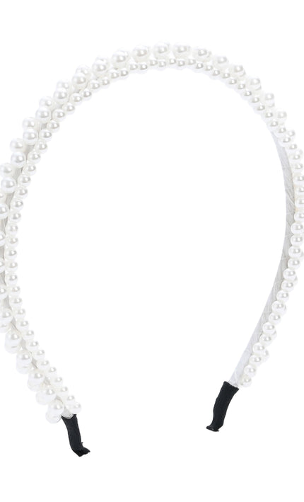 kids atelier mimi tutu Pearl Double-Row Headband