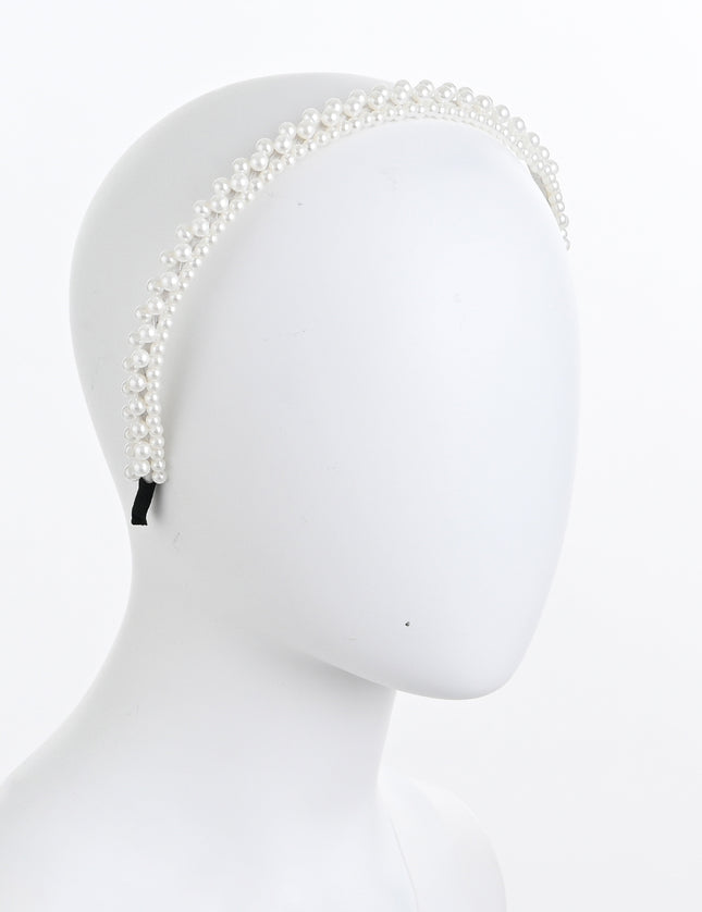 kids atelier mimi tutu Pearl Double-Row Headband