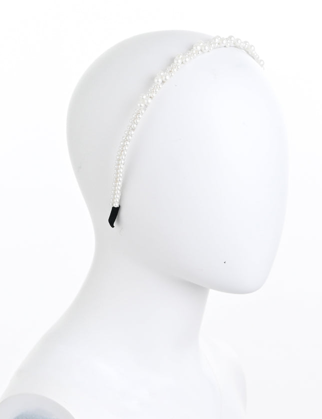 kids atelier mimi tutu Pearl Double-Row Headband