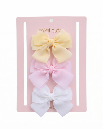 kids atelier mimitutu Multicolor Classic Bow Trio Set