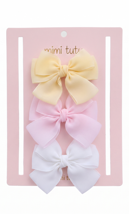 kids atelier mimitutu Multicolor Classic Bow Trio Set
