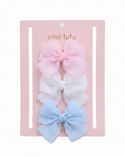 Multicolor Classic Bow Trio Set