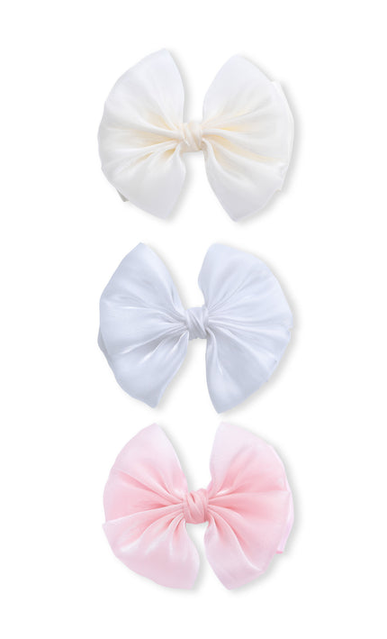 kids atelier mimi tutu Multicolor Satin Bow Clip Set