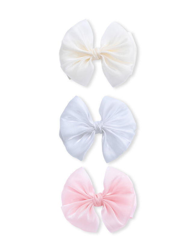 kids atelier mimi tutu Multicolor Satin Bow Clip Set