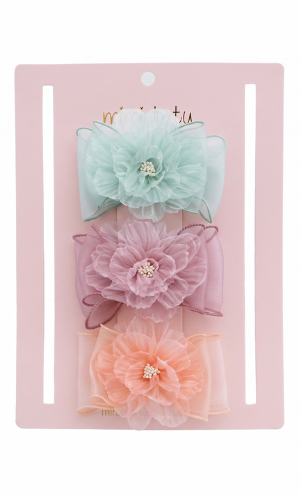 kids atelier mimi tutu Multicolor Flower Hair Clip Set