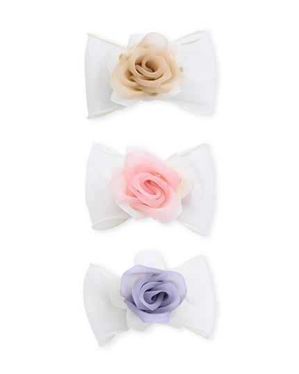 kids atelier mimi tutu Multicolor Rose Accent Bow Set