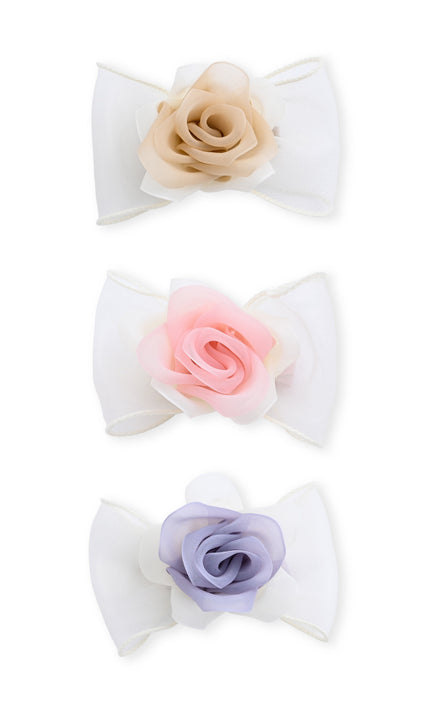 kids atelier mimi tutu Multicolor Rose Accent Bow Set