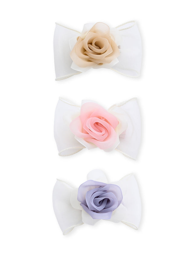 kids atelier mimi tutu Multicolor Rose Accent Bow Set