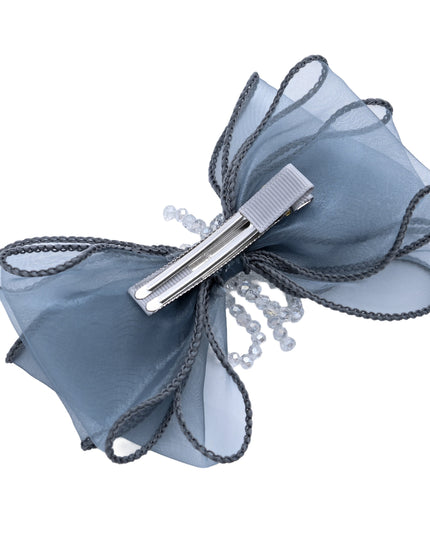 kids atelier mimi tutu Multicolor Beaded Bow Clip Set