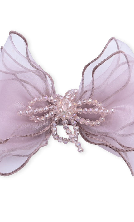 kids atelier mimi tutu Multicolor Beaded Bow Clip Set