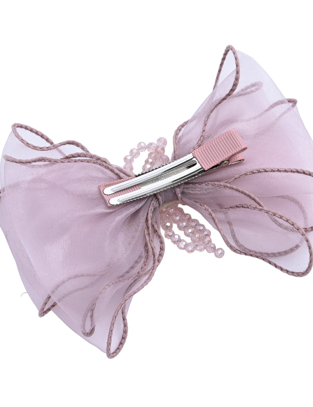 kids atelier mimi tutu Multicolor Beaded Bow Clip Set