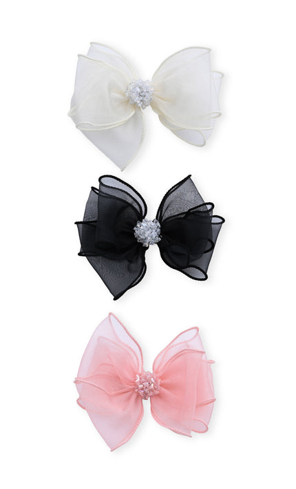 kids atelier mimi tutu Multicolor Crystal Accent Bow Set  