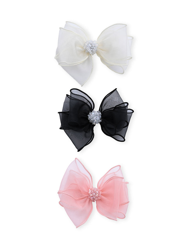 kids atelier mimi tutu Multicolor Crystal Accent Bow Set  