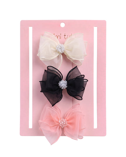 kids atelier mimi tutu Multicolor Crystal Accent Bow Set  