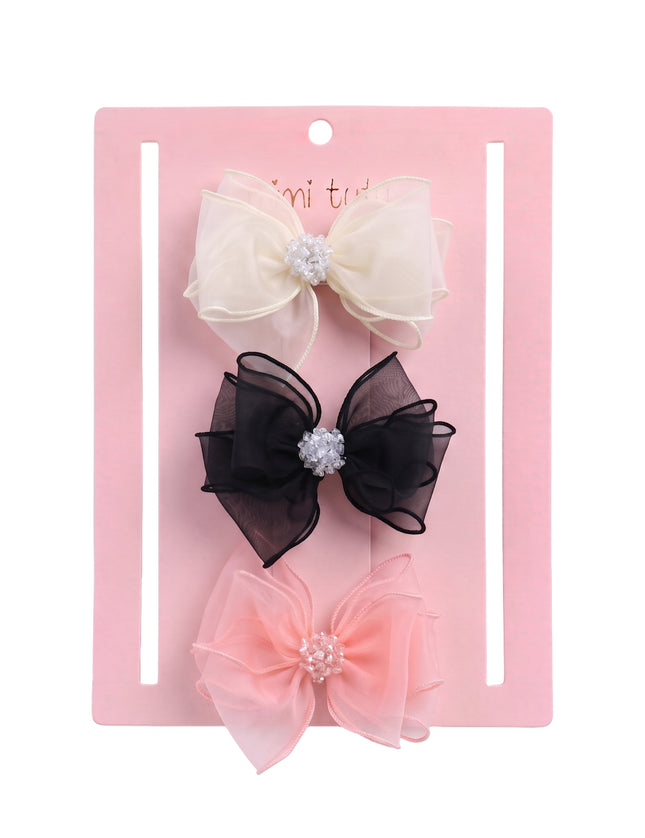 kids atelier mimi tutu Multicolor Crystal Accent Bow Set  