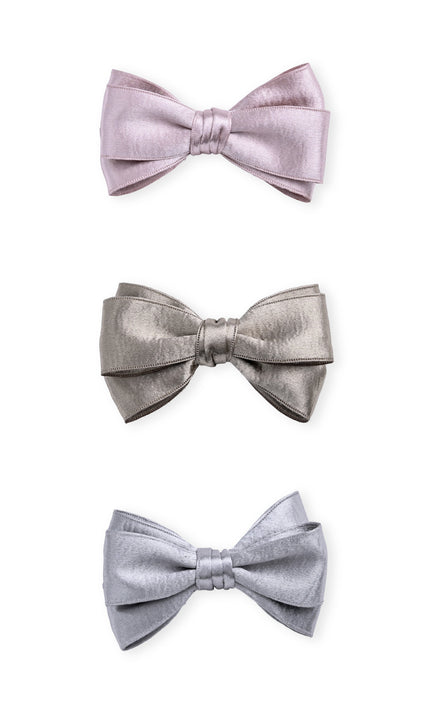 kids atelier mimi tutu Multicolor Classic Satin Bow Hair Clip Set