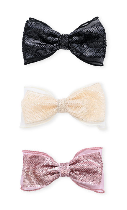 kids atelier mimi tutu Multicolor Sequin Bow Clip Set