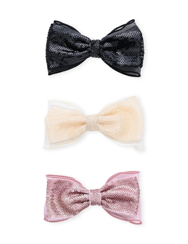 kids atelier mimi tutu Multicolor Sequin Bow Clip Set