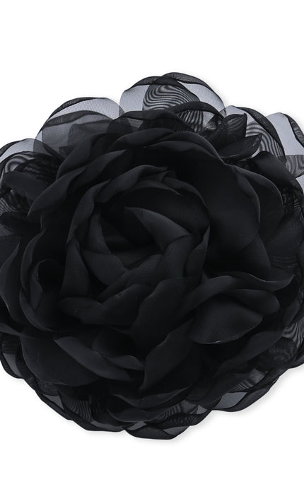 kids atelier mimi tutu Black Tulle Flower Hair Clip Duo