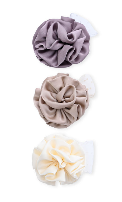 kids atelier mimi tutu Multicolor Bloom Hair Pin Trio