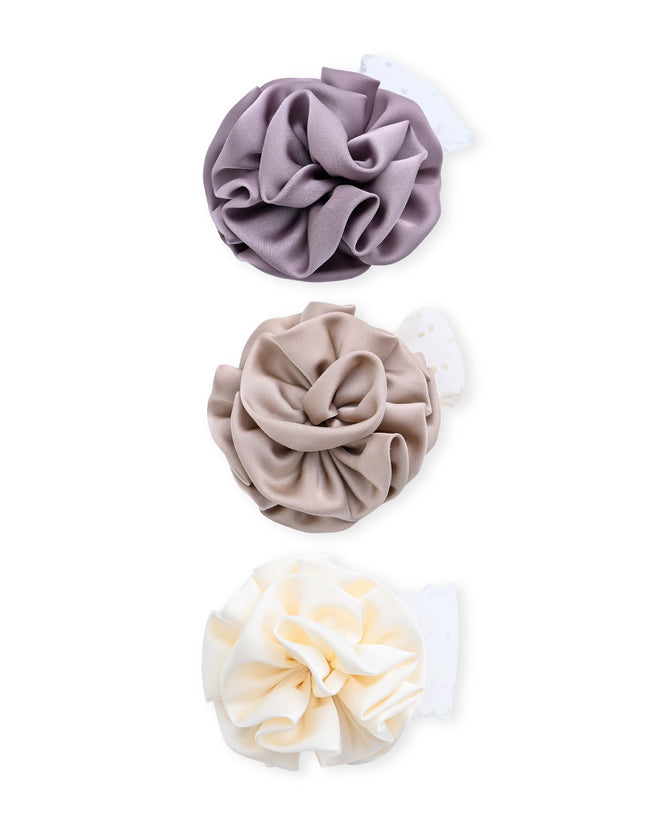 kids atelier mimi tutu Multicolor Bloom Hair Pin Trio