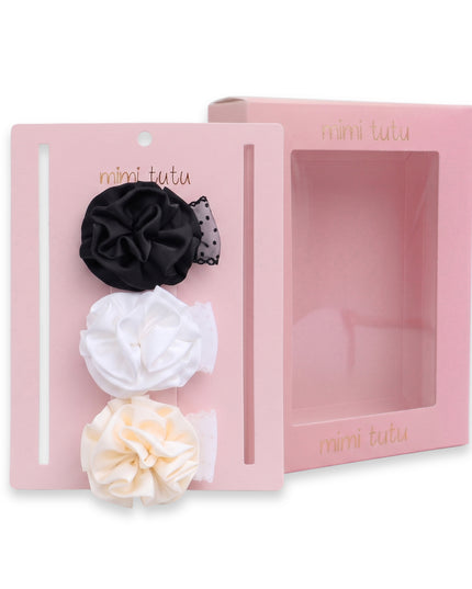kids atelier mimi tutu Multicolor Bloom Hair Pin Trio