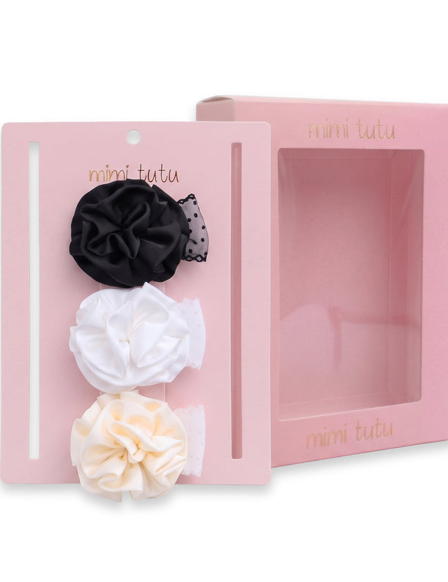 kids atelier mimi tutu Multicolor Bloom Hair Pin Trio
