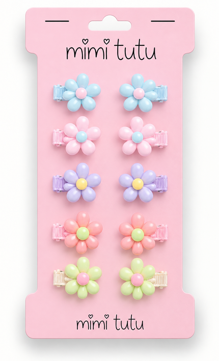 kids atelier mimi tutu Flower Hair Clip Set