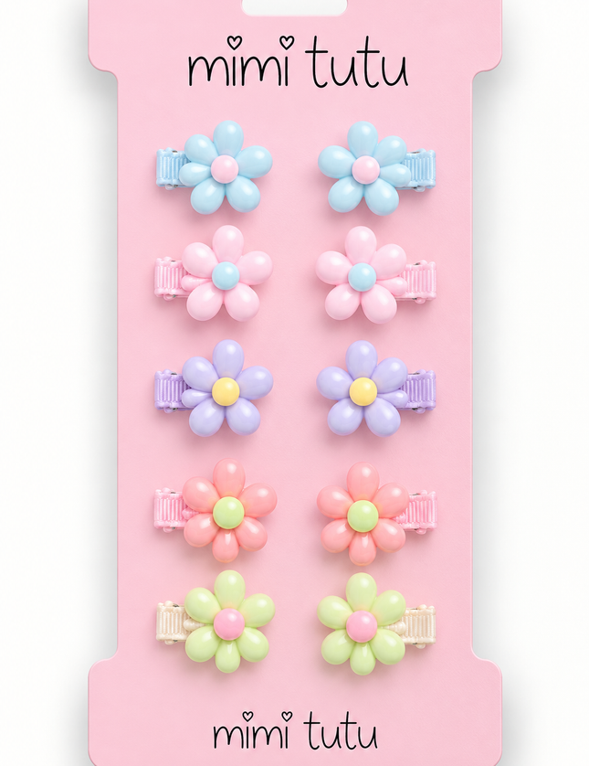 kids atelier mimi tutu Flower Hair Clip Set