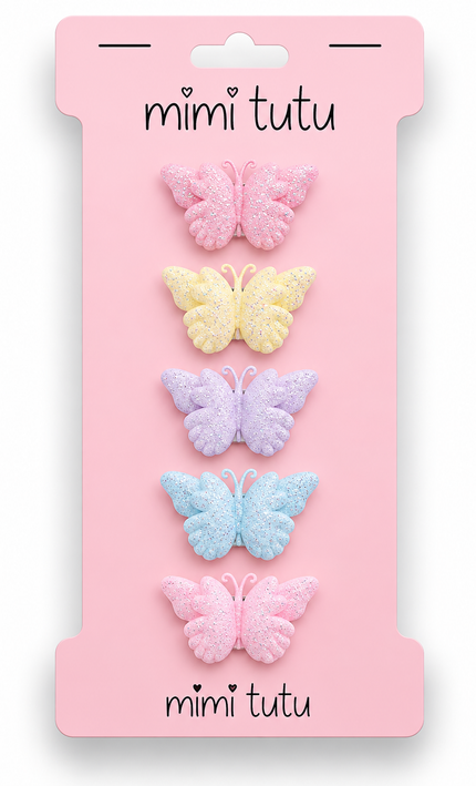 kids atelier mimi tutu Glitter Butterfly Clip Set