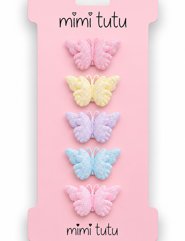 kids atelier mimi tutu Glitter Butterfly Clip Set